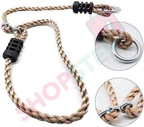 Shopster Kid Adjustable Climbing Nylon Rope for Outdoor Swings/Playground Set Accessories-180 Cm (6Ft), 2 Carabiner Included, Pack of 2,Multicolor - Image 3