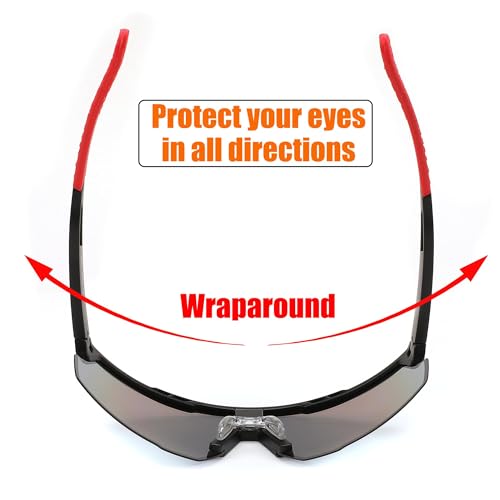 Karsaer Sports Sunglasses for Men and Women, UV400 Protection Cycling Sunglasses Golf Baseball Driving Fishing E1146 - Image 5
