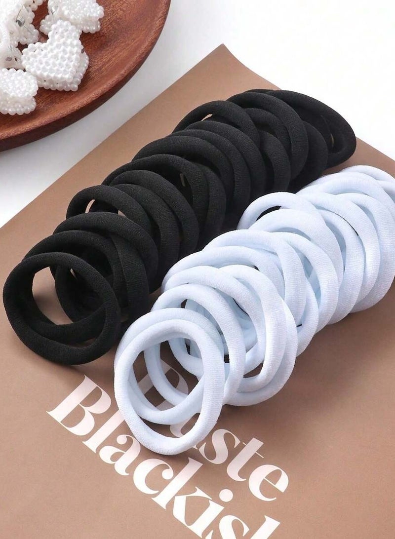 50 pcs Assorted Color Elastic Hair Bands for Girls - Image 1