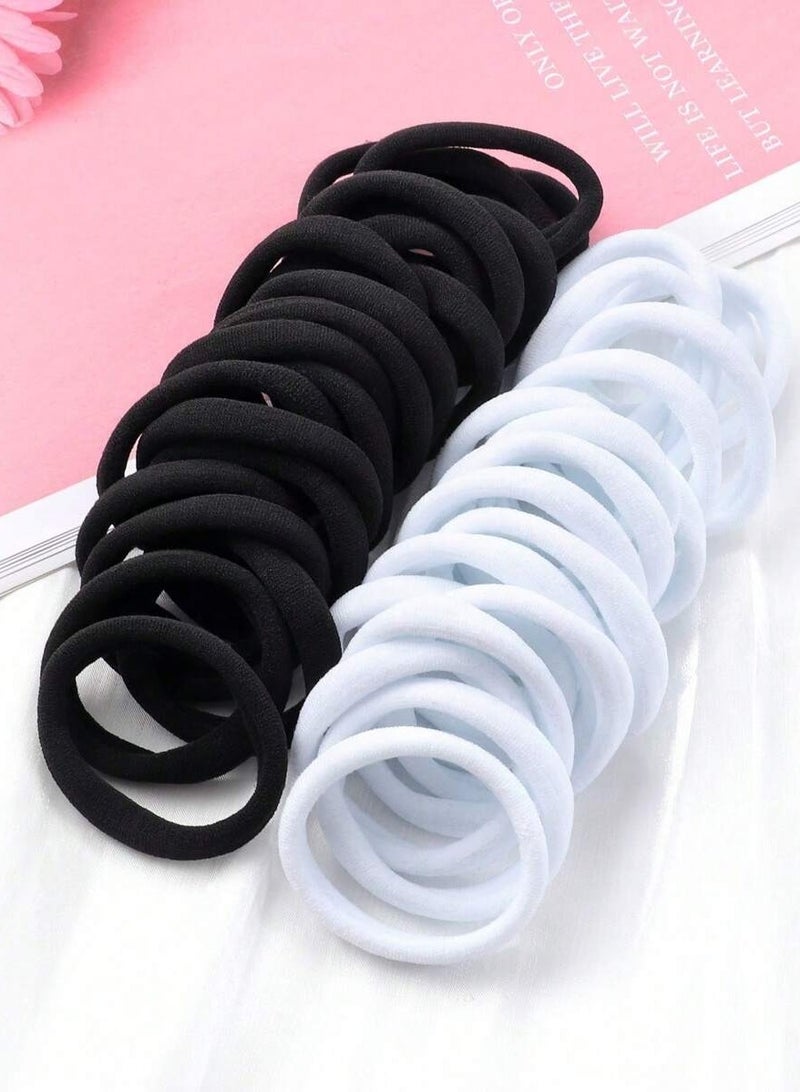 50 pcs Assorted Color Elastic Hair Bands for Girls - Image 2