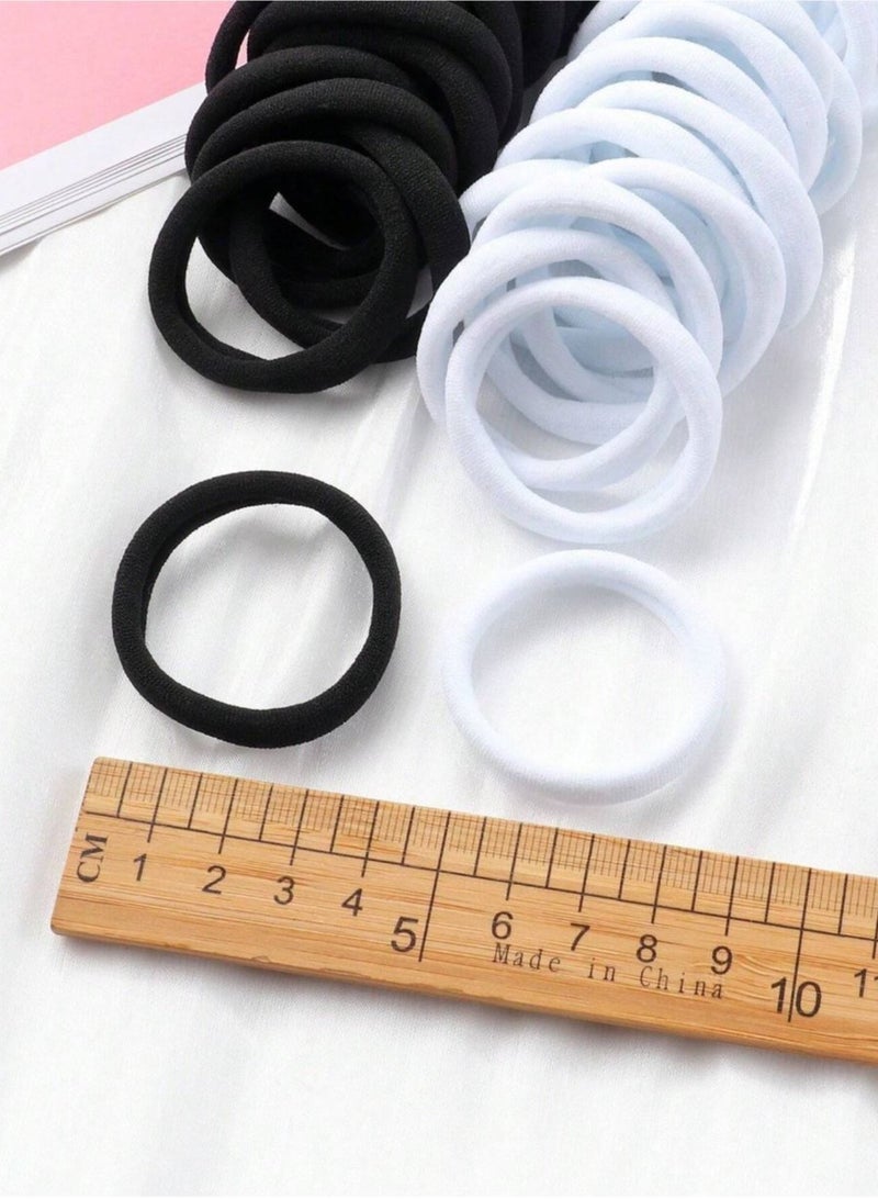 50 pcs Assorted Color Elastic Hair Bands for Girls - Image 3