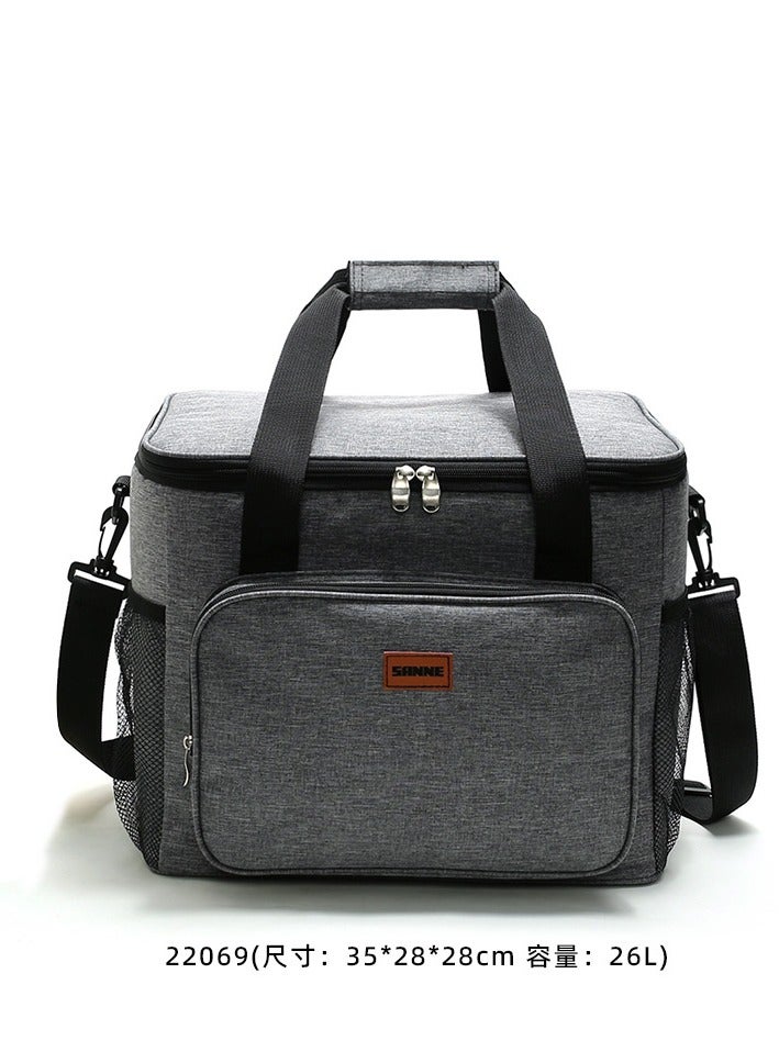 سان أكسفورد القماش معزول حقيبة الغداء المحمولة - Image 4