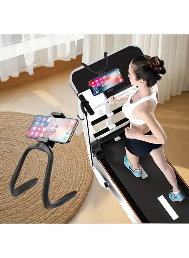 حامل سير رياضي أسود قابل للتعديل ومحمول للبث المباشر والتمارين الرياضية - Image 1