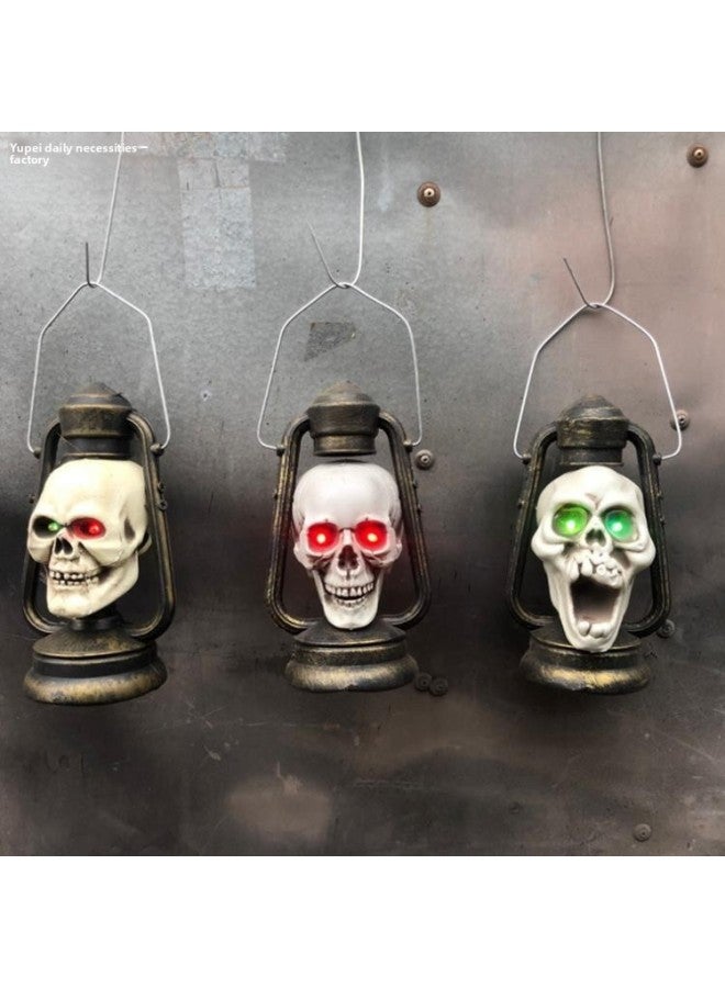 Loquat Script Killing Atmosphere Light LED Flame Candlestick  Haunted House Chamber Escape Horror Room Decoration Props Light-Color:Large Silver Candle Light - Image 3