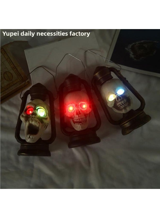 Loquat Script Killing Atmosphere Light LED Flame Candlestick  Haunted House Chamber Escape Horror Room Decoration Props Light-Color:Large Silver Candle Light - Image 2