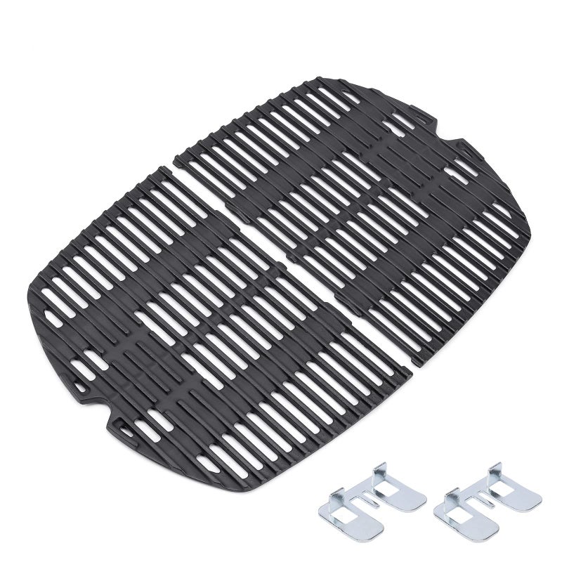 QuliMetal QuliMetal 7645 Grill Grates for Weber Q200 Q2200 Q2000 Q220 Q240 Q260 Q2400 Gas Grills 396000 396001 53060001 Replacement Parts for Weber 7583 65811 65466 Cast Iron Cooking Grid 2 Packs 