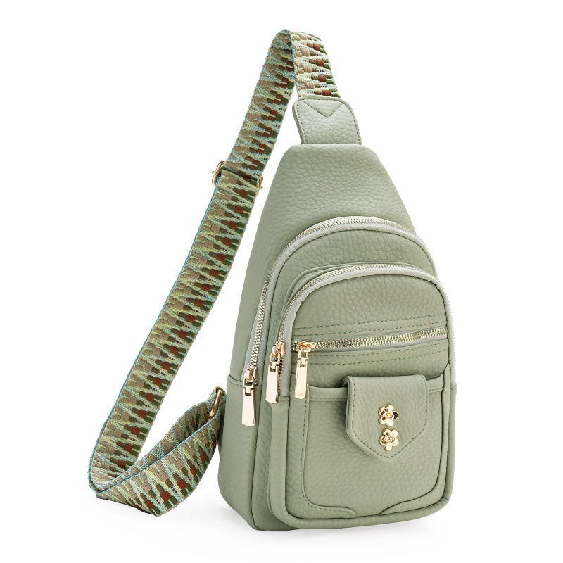 GAEKEAO Sling Bag Crossbody Bags for Women Vegan Leather Fanny Pack Chest Travel Anti Theft Purse Shoulder Bag handbags Gifts - Image 1