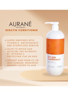 AURANE Keratin Conditioner 1000ml - Professional Hair Care for Repairing and Nourishing Damaged Hair - Keratin Infused Formula for Frizz Control - Hydrating and Smoothing - Salon Quality Re  - Image 2
