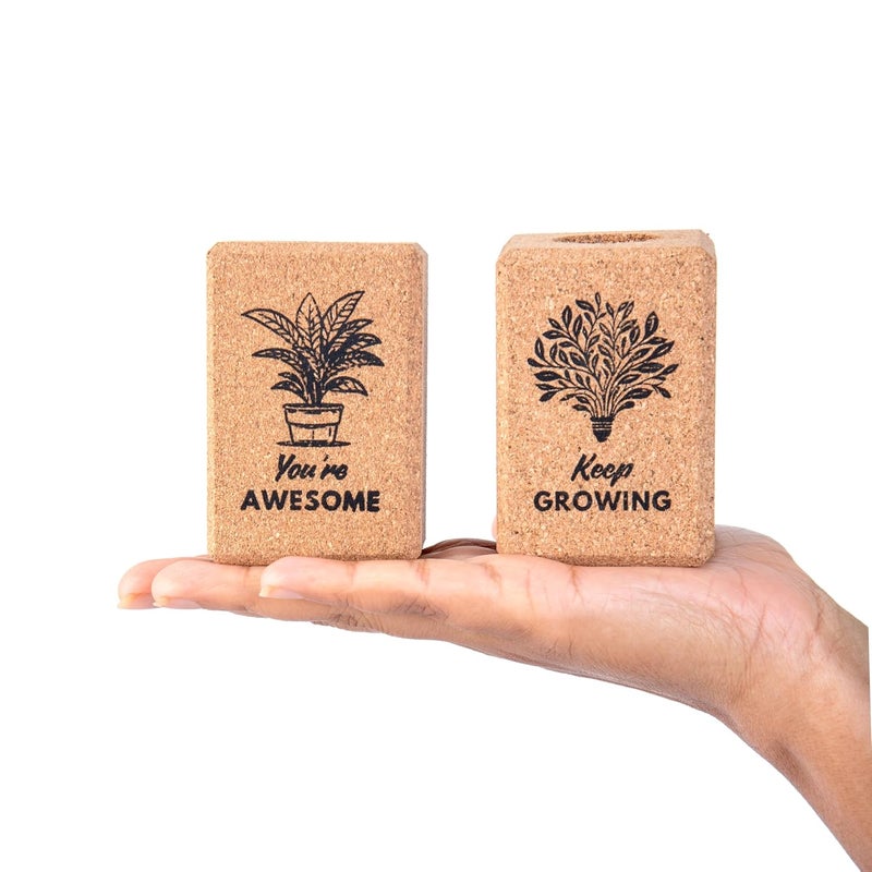 Artmansha Artmansha Positive Affirmation Fridge Planters Set of 2 Tiny Flower Vase Cute Home Decor Quirky Birthday Gift Gift for Friends Small Size 75 cm - Image 3