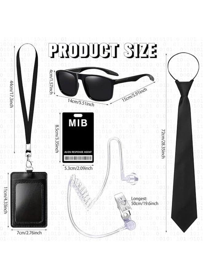 6PCS Agent Costume Accessories, Secret Service Costume Set Costume Accessories for Men Women Kids for Cosplay - Image 2