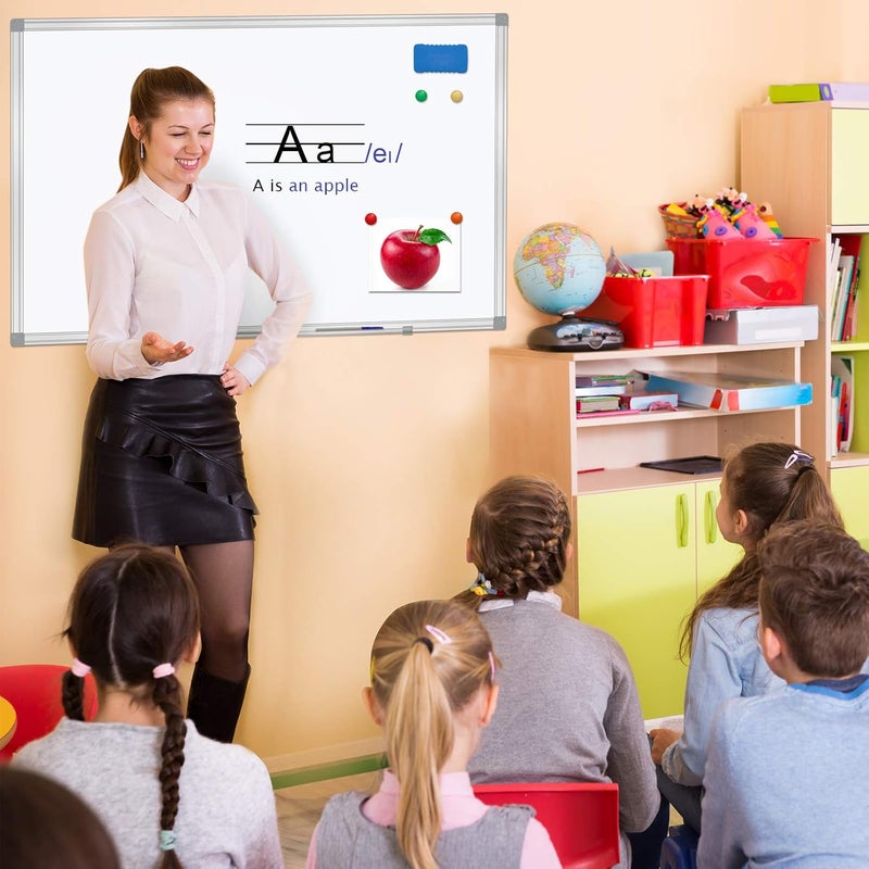 H-Qprobd White Board 36" x 24" Dry Erase Board for Wall Whiteboard 3' x 2' (2 Pack) Magnetic Presentation Board with Long Pen Tray, Wall-Mounted White Boards for Home, Office and School - Image 5