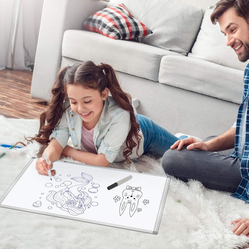 H-Qprobd White Board 36" x 24" Dry Erase Board for Wall Whiteboard 3' x 2' (2 Pack) Magnetic Presentation Board with Long Pen Tray, Wall-Mounted White Boards for Home, Office and School - Image 3