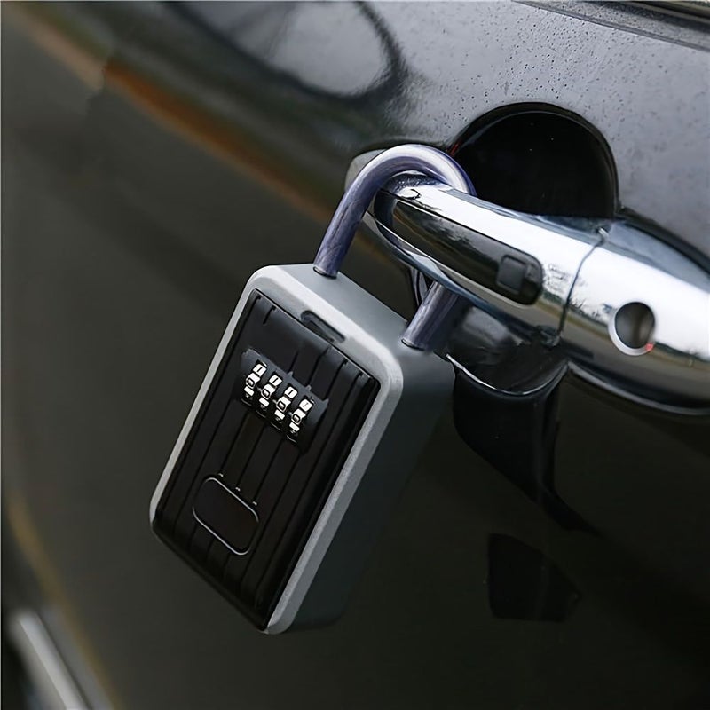 Silvery Anti-theft Hook Code Key Box Super Secure Metal Key Safe for Outdoor Home Garage Office Storage - Image 3