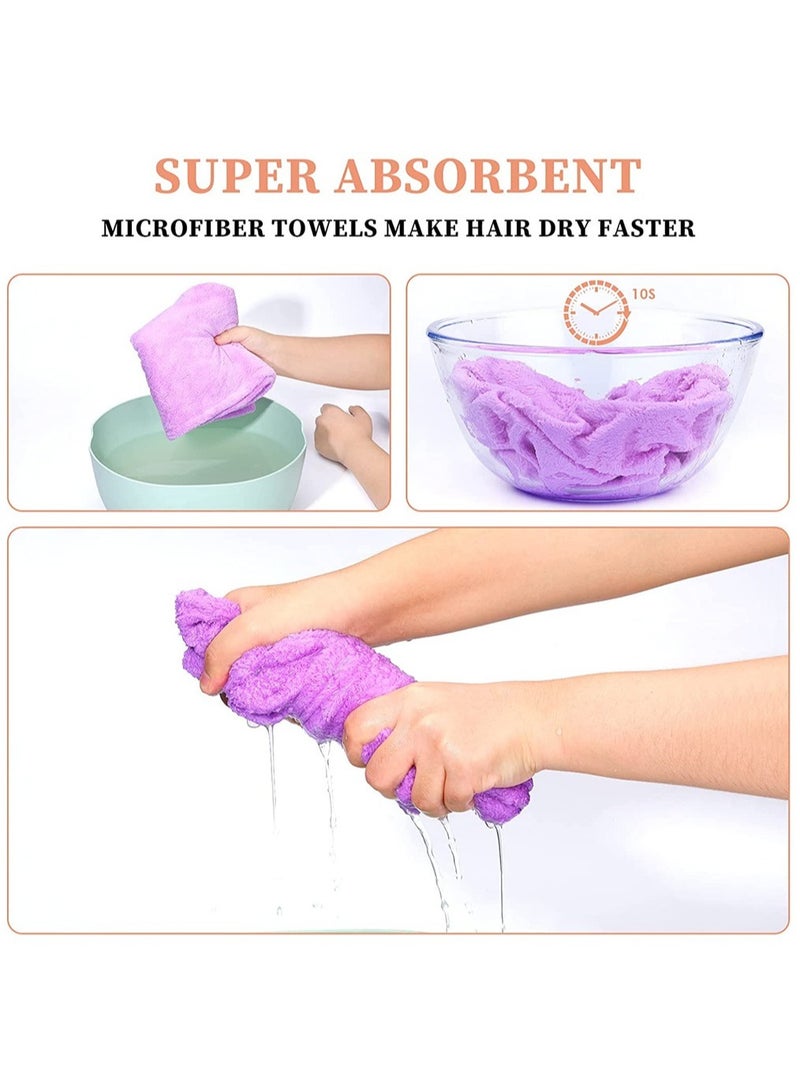 Excefore Microfiber Hair Towel for Women Anti Frizz, Fast Drying Microfiber Hair Towel Wrap for Women Wet Curly Long Hair - Image 4