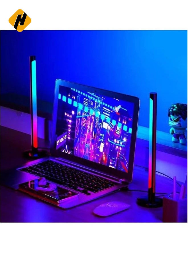 هوها قضبان مصباح LED الذكية RGB ، الإضاءة المحيطة ، قضبان ضوء تدفق شاشة Bluetooth مع التحكم في التطبيق ، شريط ضوء ألوان ألوان لتزيين التليفزيون/الغرفة/الفيلم/الكمبيوتر.  - Image 2