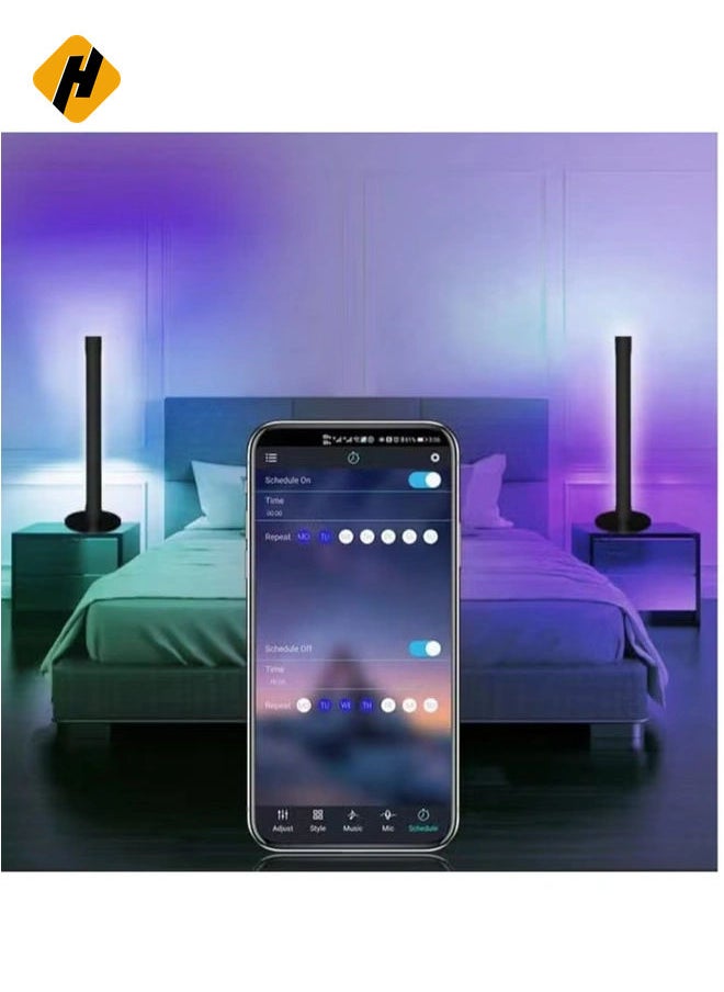 هوها قضبان مصباح LED الذكية RGB ، الإضاءة المحيطة ، قضبان ضوء تدفق شاشة Bluetooth مع التحكم في التطبيق ، شريط ضوء ألوان ألوان لتزيين التليفزيون/الغرفة/الفيلم/الكمبيوتر.  - Image 3