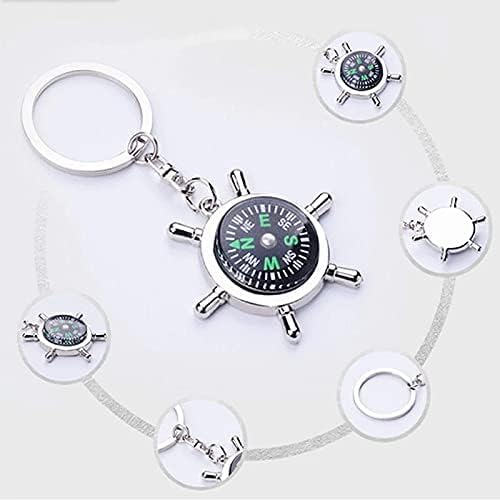 Obedient Metal Anchor Design with Compass Car Keychain for Men and Women - Keyring for Auto Lovers - Accessory Gift, Pack of 1 - Image 4