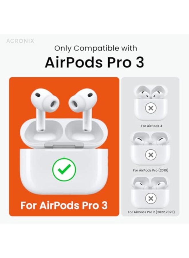 Arabest Compatible with AirPods Pro 3 Case (2025), Leather-Texture TPU Shockproof Protective Cover with Cleaner Kit and Keychain, Front LED Visible, for Airpods Pro 3nd Generation- Cosmic Orange - Image 2