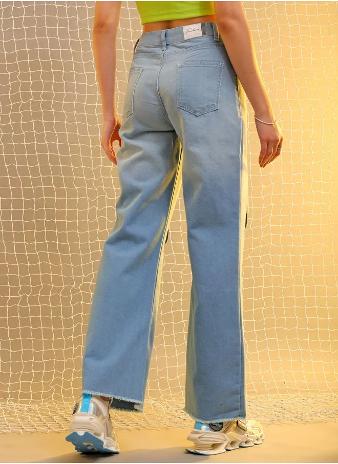 Freehand Women Flared Solid High-Rise Jeans