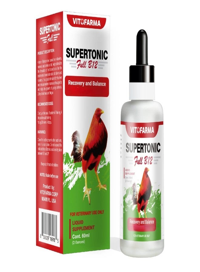 VITOFARMA Supertonic Full B12 for Rooster - Multivitamin boosters for Roosters, Vitamin Recovery Liquid 60ml - Image 1