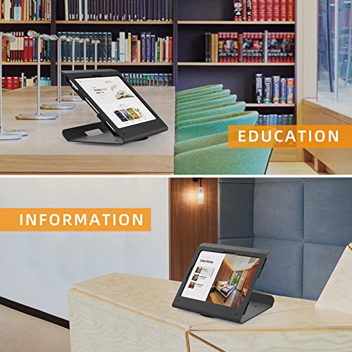 Beelta Tablet POS Stand - Heavy Duty Steel Kiosk Stand with 360° Swivel Base Anti-Theft - Compatible with 10.9" iPad 10th, Pro 11" 1 2 3 4, Air 4 5, Air 11", iPad 11"(A16) - Image 3