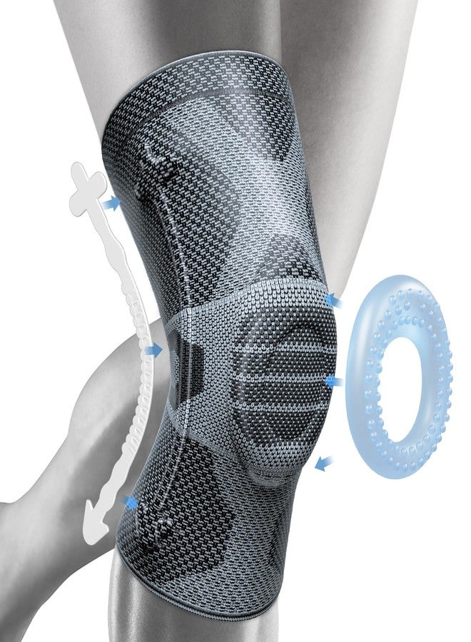 نينكا دعامة ركبة احترافية من NEENCA لتخفيف الألم، كم ضغط طبي للركبة، دعامة للركبة بتقنية التريكو الأفقية لتمزق الغضروف المفصلي، الرباط الصليبي الأمامي، التهاب المفاصل، آلام المفاصل، العدائين، التمرين - معتمدة من FSA/HSA - Image 1
