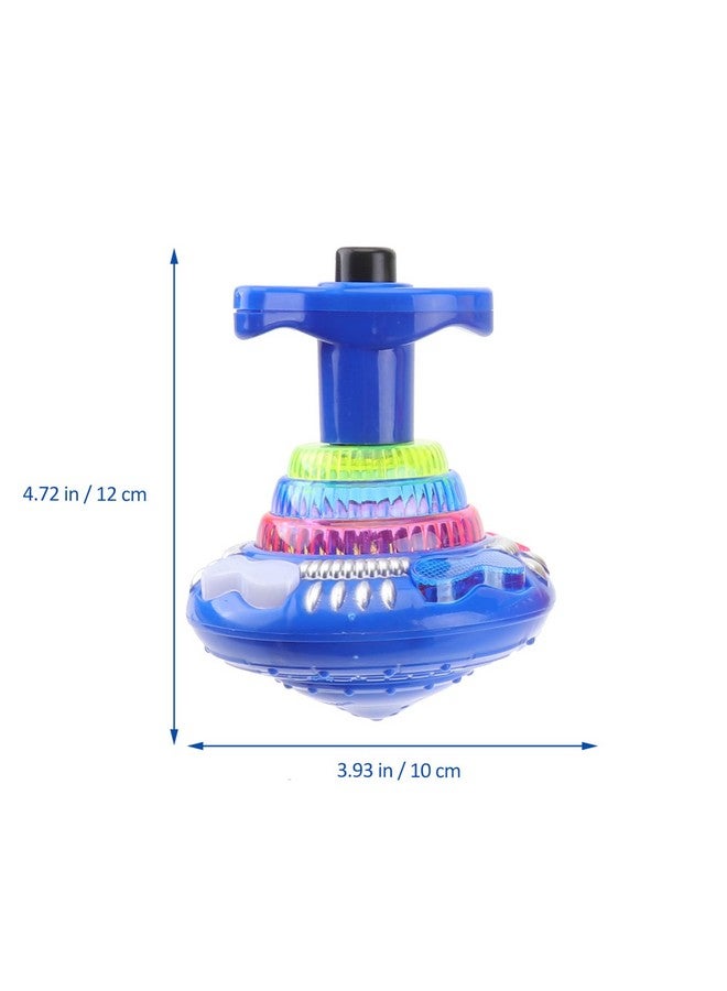 Toyvian 9Pcs Light Up Spinning Tops Flashing Music Gyro LED Shining Toys Colorful Flash Light Spinning Tops Party Supplies for Kids - Image 2