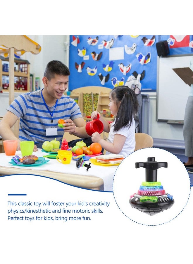 Toyvian 9Pcs Light Up Spinning Tops Flashing Music Gyro LED Shining Toys Colorful Flash Light Spinning Tops Party Supplies for Kids - Image 5