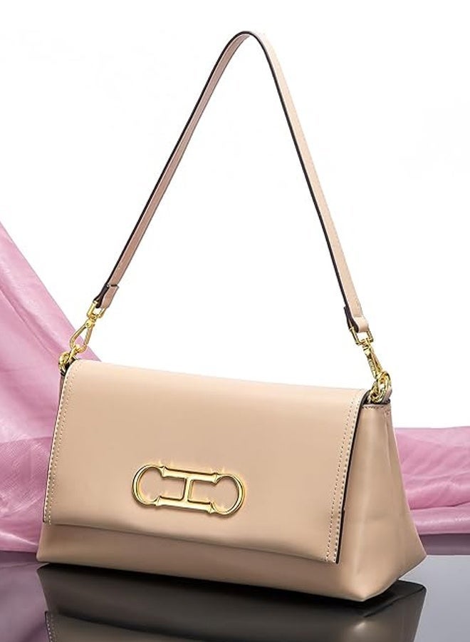 CH CH Women's Crossbody Bag, Solid Color Shoulder Bag, Minimalist Handbag, Women's Chain Bag - Image 2