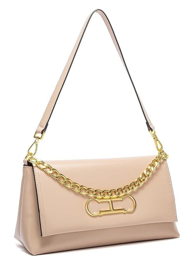 CH CH Women's Crossbody Bag, Solid Color Shoulder Bag, Minimalist Handbag, Women's Chain Bag - Image 3