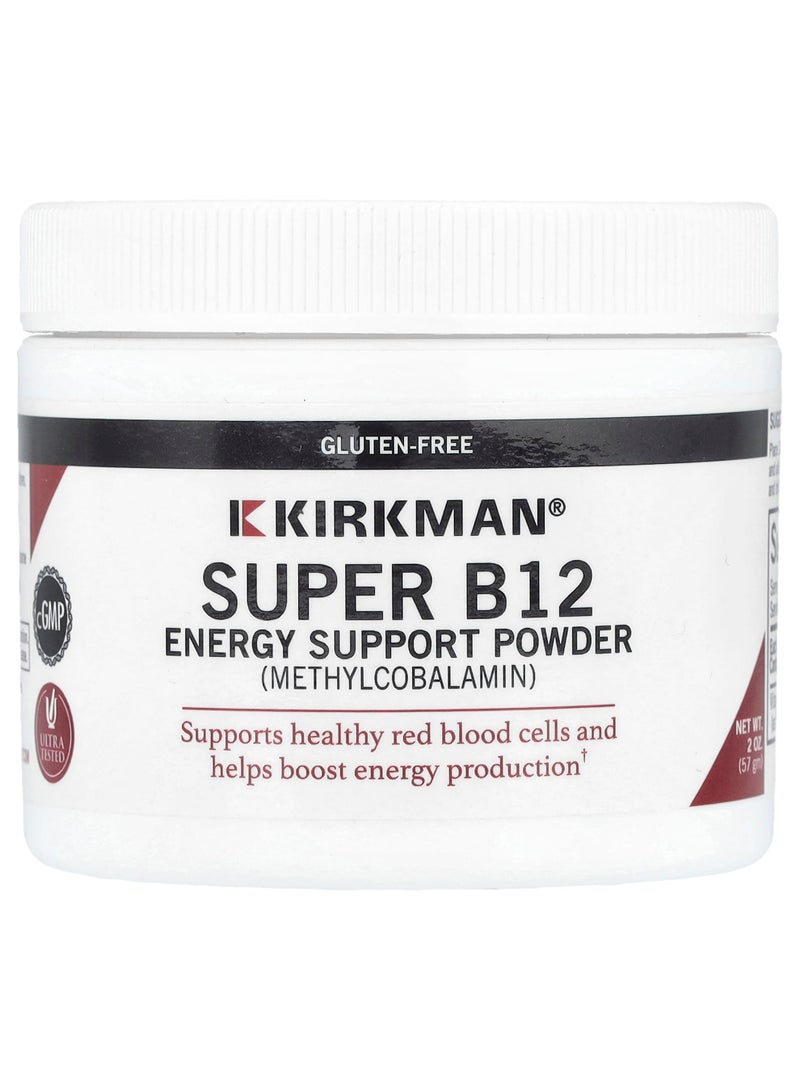 Kirkman Labs Super B12, Energy Support Powder, 2 oz (57 g)