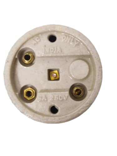 MHE Vintage Old Round Bakelite Light Socket with Ceramic 6Amp 250VSet of 2 Piece  - Image 5