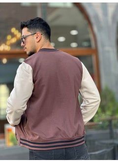 Miron جاكيت كولج للرجال 08 مقاس عادي - بيج - بني  - Image 5