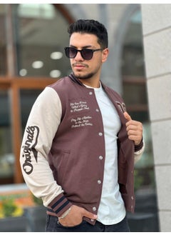 Miron جاكيت كولج للرجال 08 مقاس عادي - بيج - بني  - Image 4