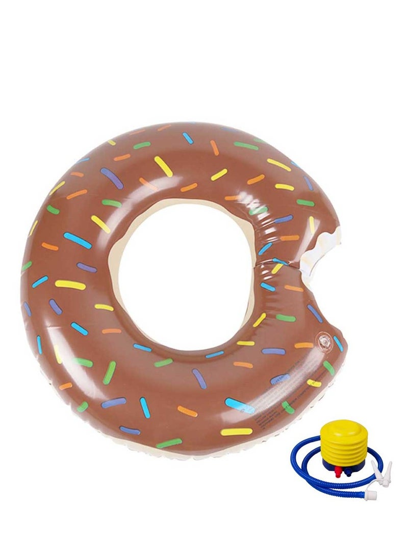 Loquat Inflatable Doughnut Shaped Floating Ring Brown  - Image 1
