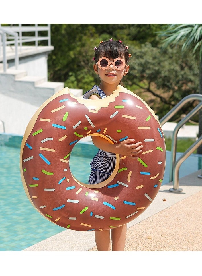 Loquat - Inflatable Doughnut Shaped Floating Ring Brown - Image 1