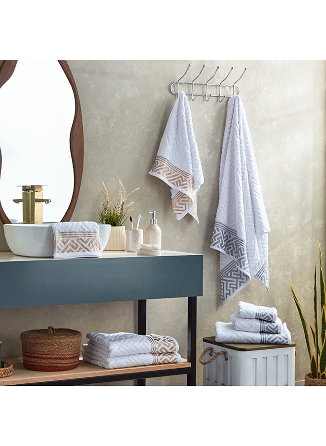 Meknes Lurex Patterned Cotton Bath Towel 140 x 70 cm