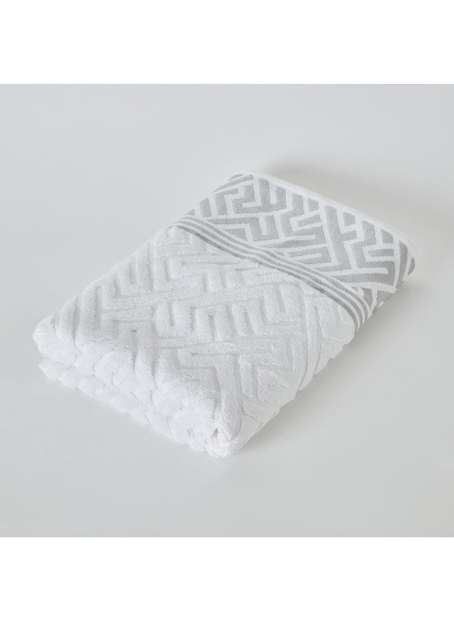 Meknes Lurex Patterned Cotton Bath Towel 140 x 70 cm