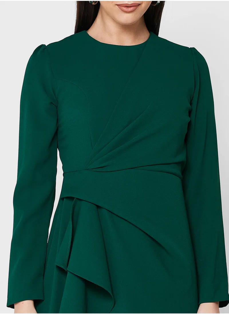 Khizana Side Twist Detail Shift Dress