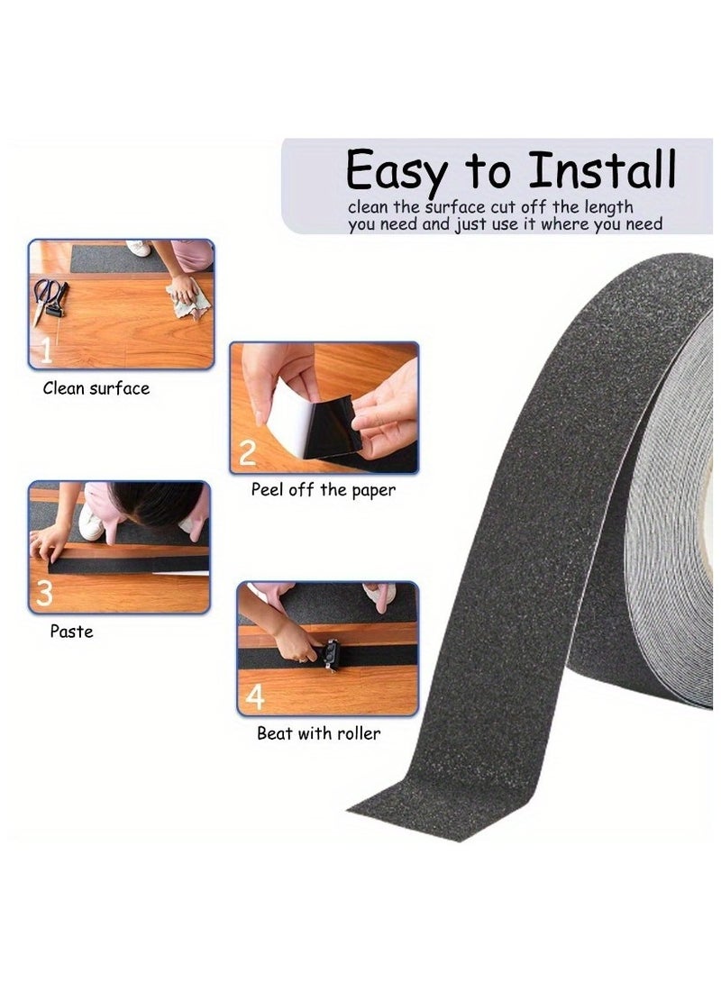 1 Piece Frosted Non-Slip Tape, Non-Slip Tape, Stair Grip Tape, Friction Tape, Stair Non-Slip Grip Tape, Grip Tape Roll, Waterproof Grip Tape (2 inches x 16.5 feet) - Image 3