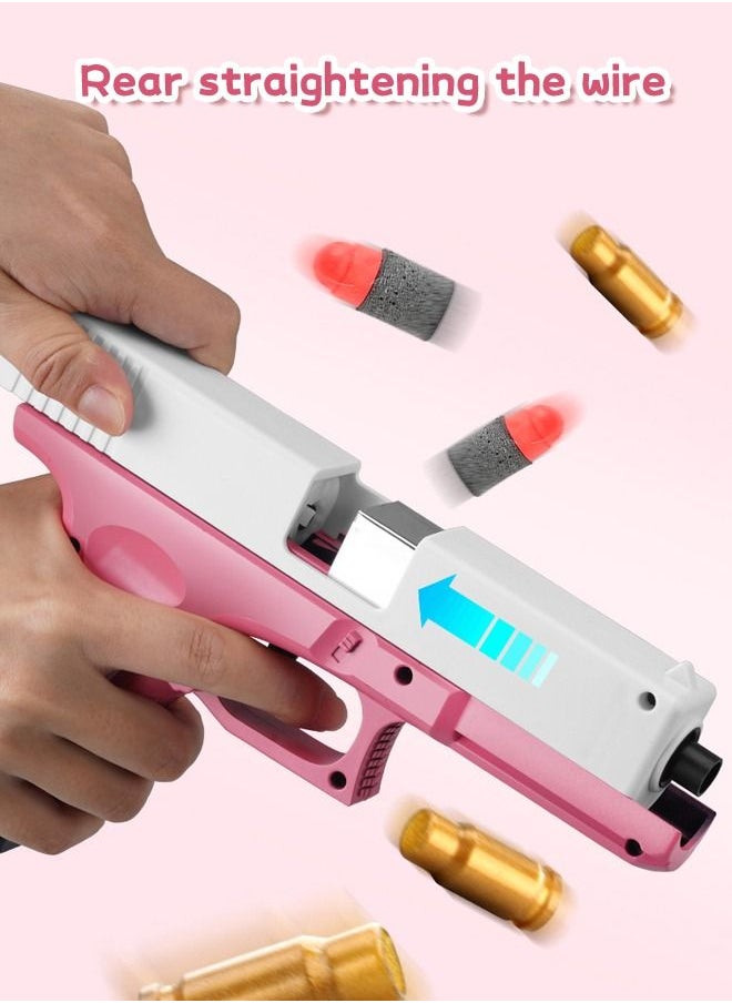 GROIC - Soft Bullet Gun Shell Ejection Soft Bullet Toy Gun Foam Blaster Soft Bullet Play Gun with Soft Bullets & Pull Back Action Pistol Toys for Kids - Image 1