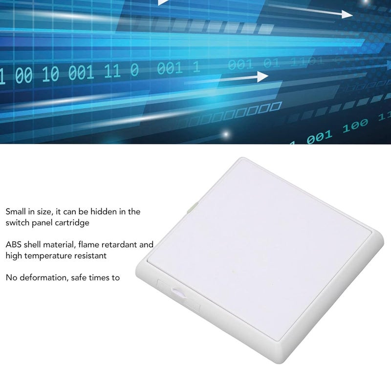klarako Wireless Light Switch Kit, Single Channel 433.92MHz Remote Wireless Switch Panel for Home AC100‑240V - Image 3