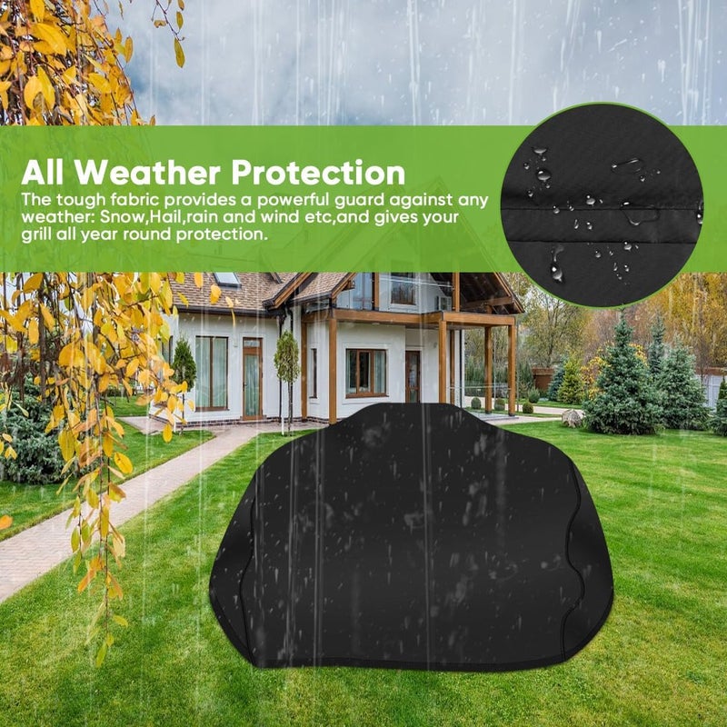 iCOVER Grill Cover for Ninja, Heavy Duty Waterproof BBQ Cover for Ninja Woodfire Outdoor Grill OG700 Series Barbecue Cover with Drawstring Minimal design - Image 4
