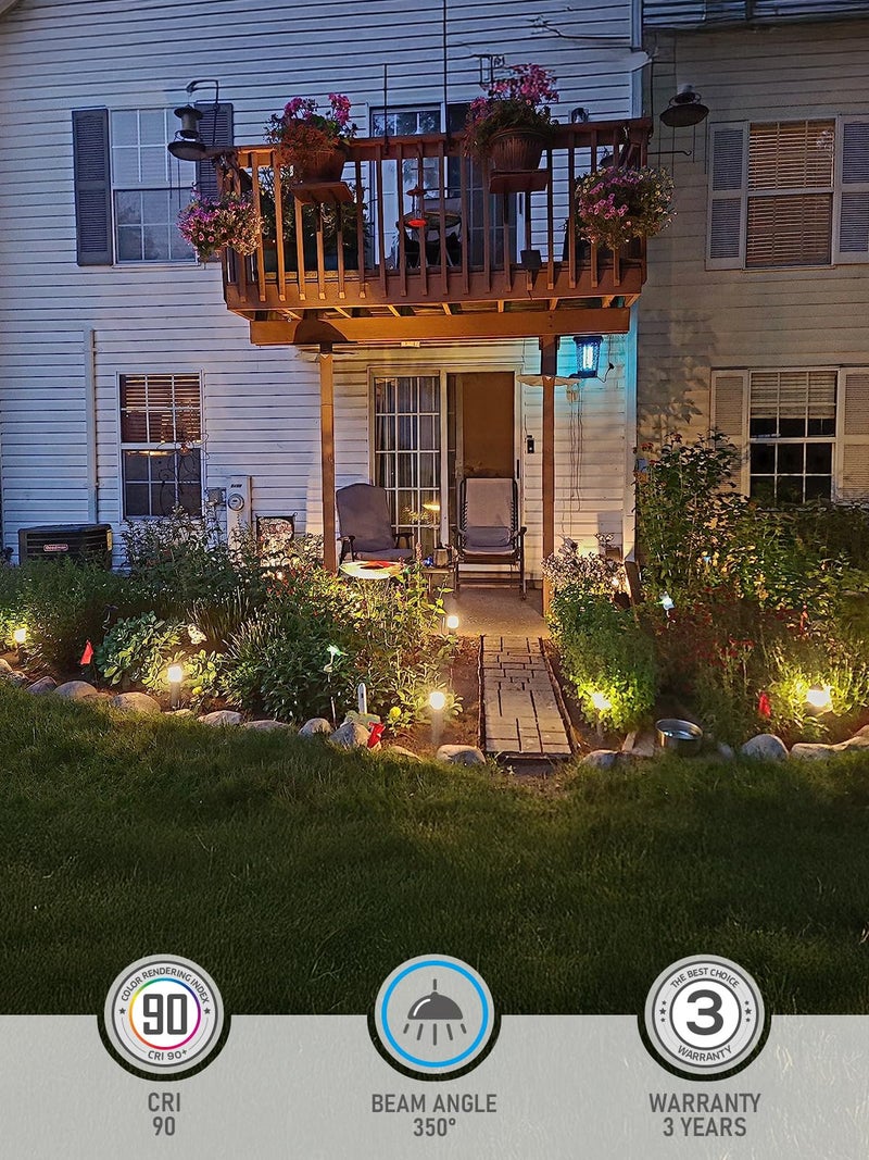 LEONLITE LED Low Voltage Landscape Pathway Lights, 3W 12V AC/DC Path Lighting, CRI90+, IP65 Waterproof, ETL Listed, Oil Rubbed Bronze Aluminum Housing, 3000K Warm White, Pack of 4 - Image 2