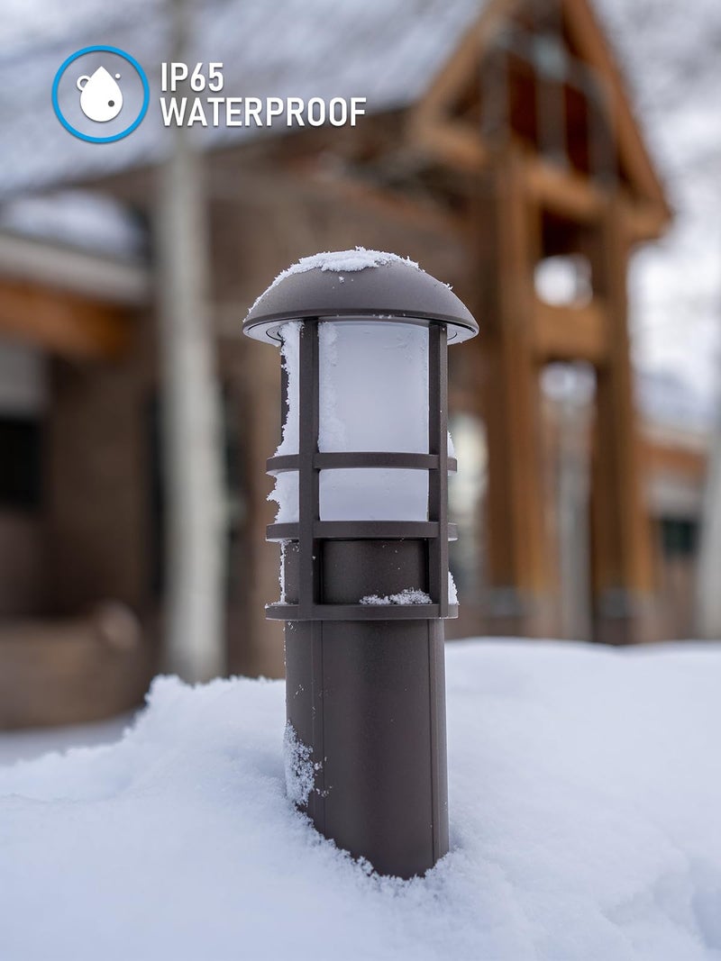 LEONLITE LED Low Voltage Landscape Pathway Lights, 3W 12V AC/DC Path Lighting, CRI90+, IP65 Waterproof, ETL Listed, Oil Rubbed Bronze Aluminum Housing, 3000K Warm White, Pack of 4 - Image 4