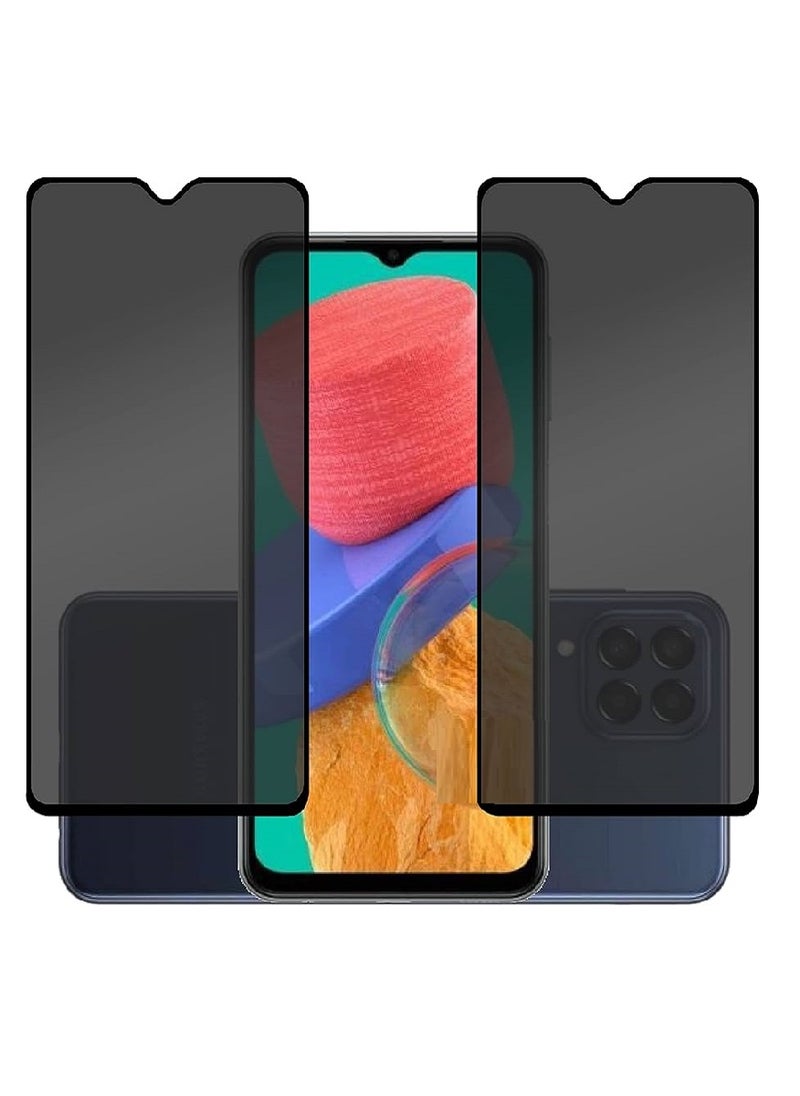 Super 2 Pieces Tempered Glass Screen Protector Anti-Spy Privacy Designed For Samsung Galaxy M33 5G Full Screen Coverage And Bubble Free - Image 1