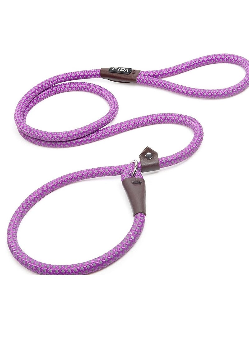 fida Durable Slip Lead Dog Leash / Training Leash(6ft length, 1/2 thick Rope) Purple - Image 1