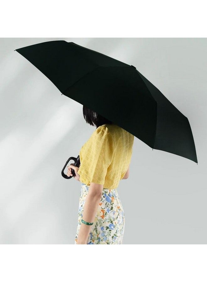 GaxQuly Umbrella For Men Women || Folding Umbrella With Carabiner Handle || 10 Reinforced Ribles || Windproof And Sunproof || Auto Umbrella Big Size For Men/Women/Kids (Black)  - Image 5