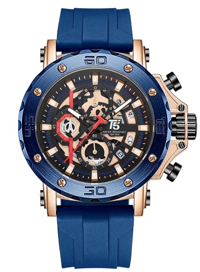 T5 Men's Chronograph Silicone strap Watch
