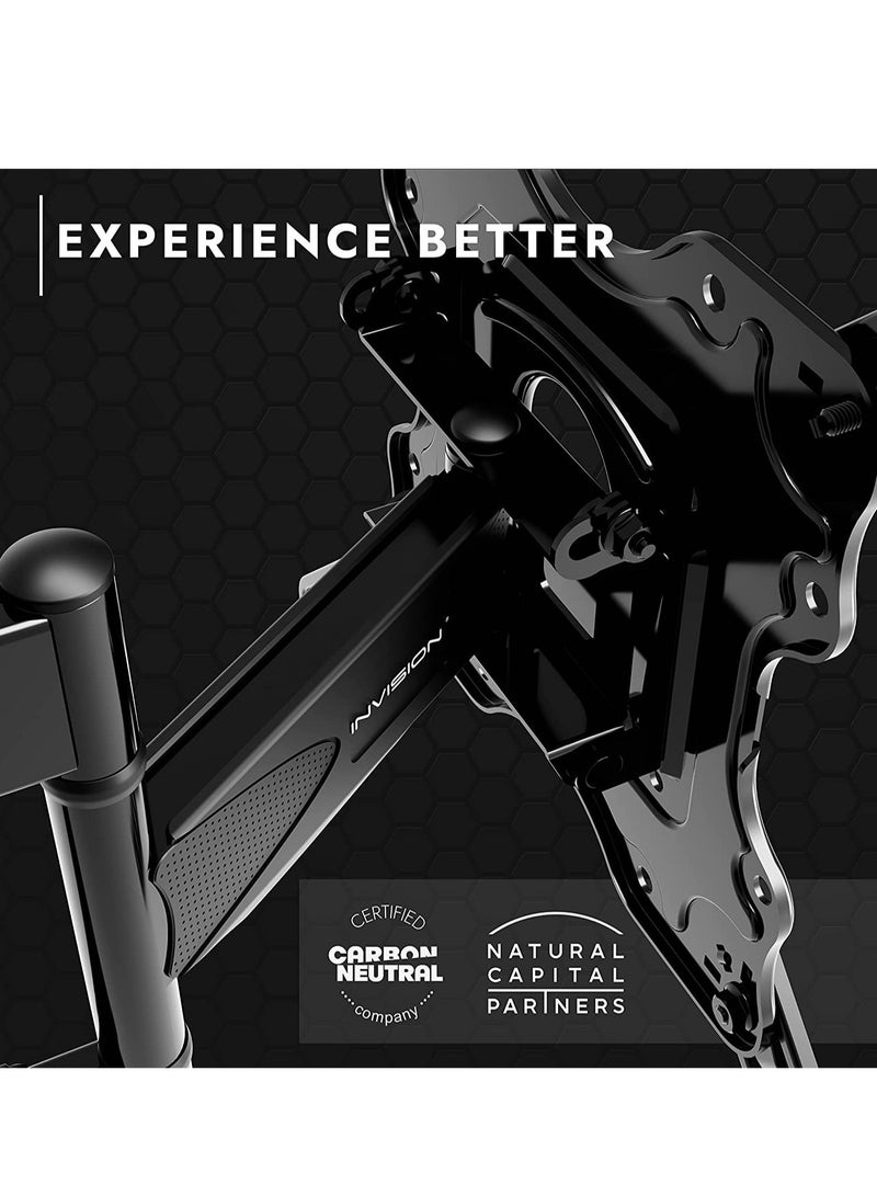 TV Wall Bracket Mount for 24-60 Inch Screens, VESA 100x100mm up to 400x400mm, Tilts Swivels & Extends for Flat & Curved TVs, Includes Spirit Level, Weight Capacity 36.2kg (HDTV-E) - Image 3